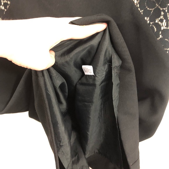 Tahari-Arthur S. Levin-Black & Tan Sheath Dress-6 - Picture 4 of 8